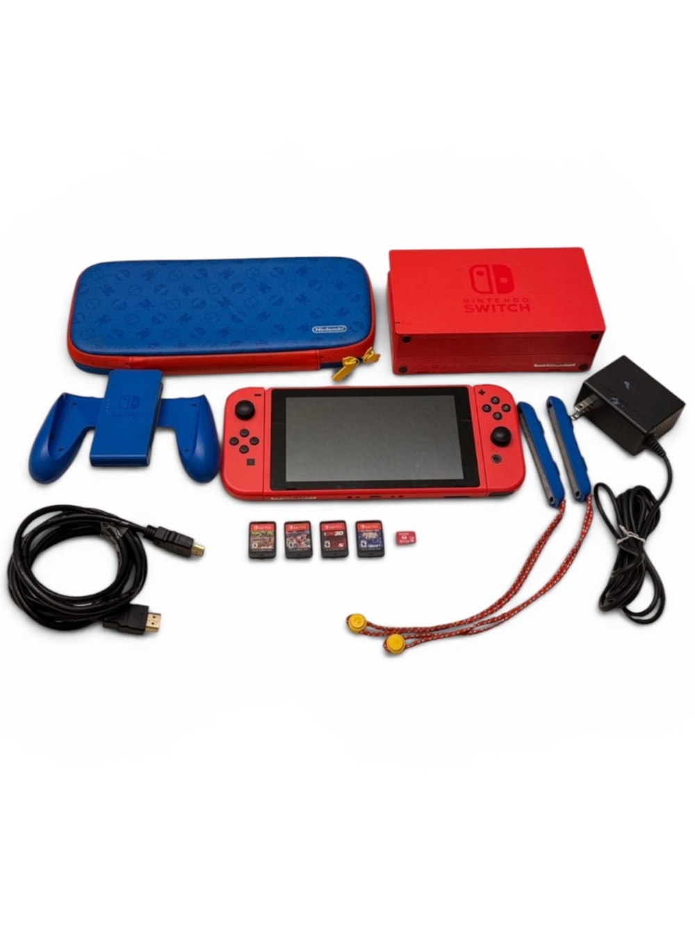 Nintendo Switch Mario Edition 4 Games Minecraft NBA Bundle